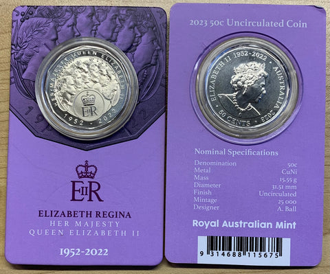 2023 Australia 50c Queen Elizabeth 1952-2022