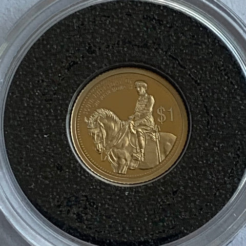 Cook Islands 2015 Macquarie Mint $1 Sir John Monash .5 grams of .585 Gold Coin