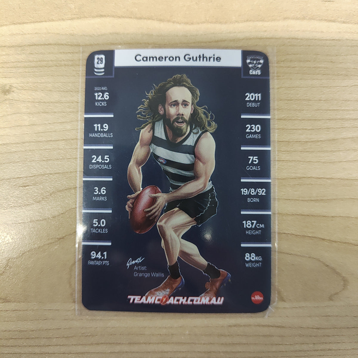 2023 Teamcoach Star Wildcard Cameron Guthrie Geelong SW07 Shields