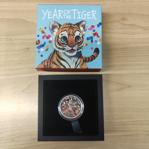 2022 Perth Mint Baby Year of the Tiger 50c 1/2oz Silver Proof Coin