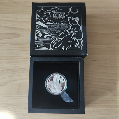 2020 Perth Mint Australian Lunar Series III Year of the Mouse 50c 1/2oz Silver Coin