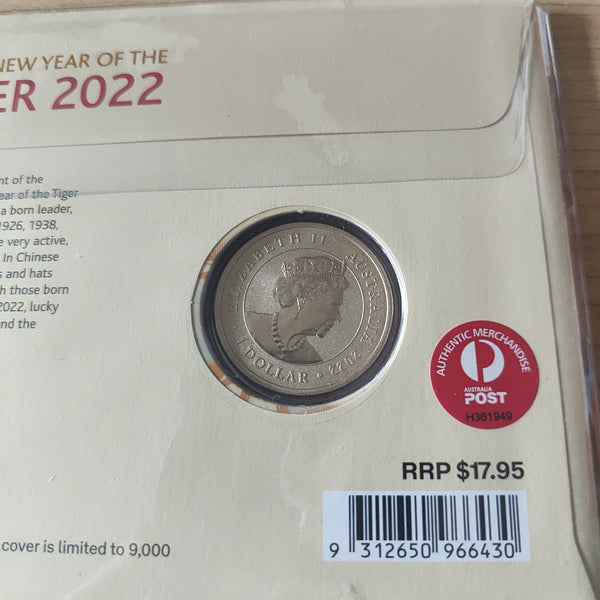 2022 Australia Post Lunar New Year of the Tiger $1 Coin PNC