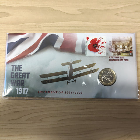 GB Great Britain UK Australia Post Joint Issue 2017 £2 The Great War 1917 PNC Limited Edition 2003/2500