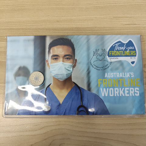 2022 Australia Post Colored $2 Australia's Frontline Workers PNC