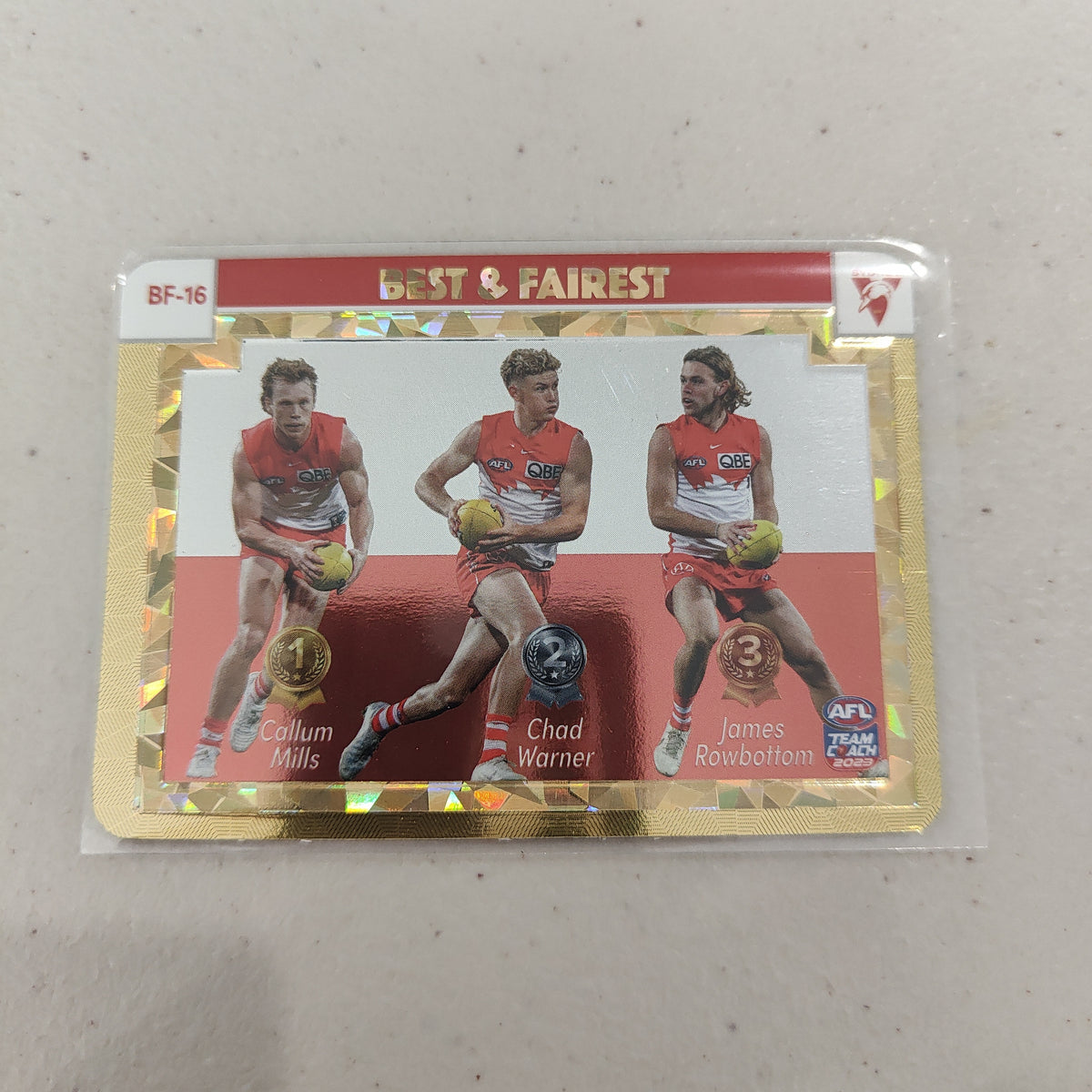 2023 Teamcoach Gold Best & Fairest Sydney BF16 Shields Stamps & Coins