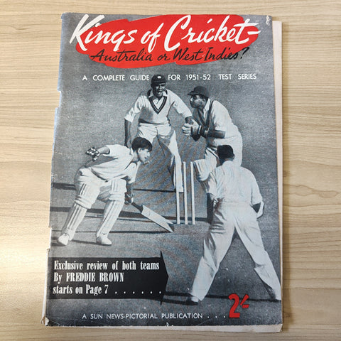 Cricket 1951-52 Kings of Cricket Australia or West Indies A Complete Guide For 1951-52 Test Series Cricket Record