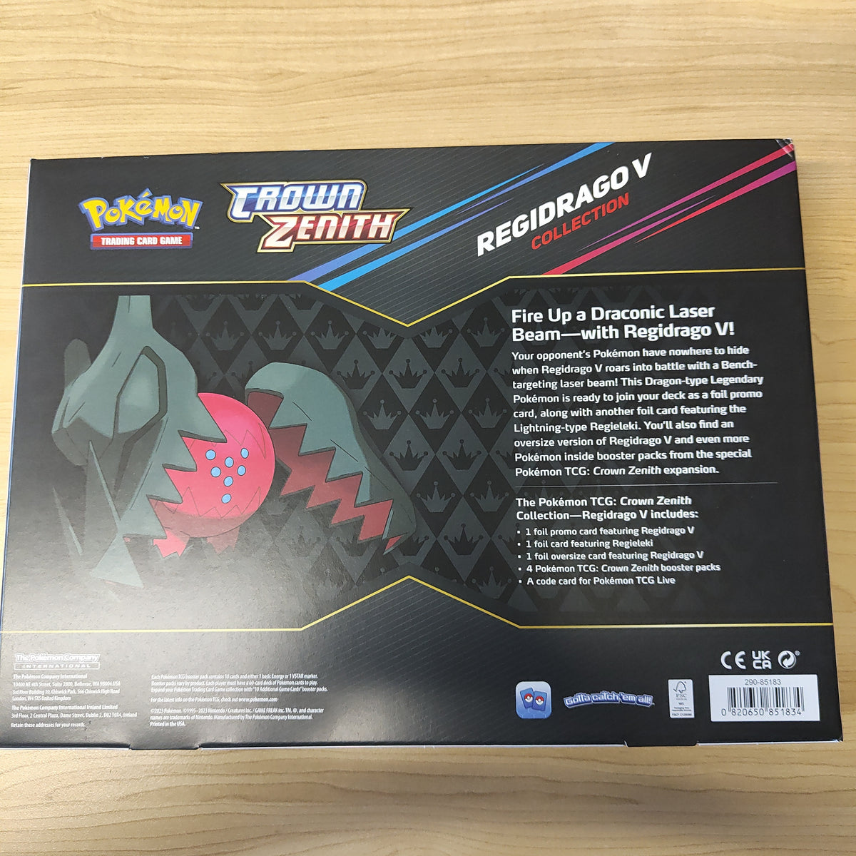 Pokemon TCG Crown Zenith Regidrago V Collection  Shields Stamps & Coins