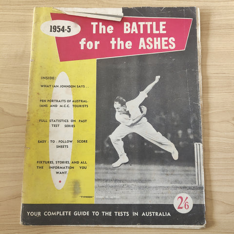 Cricket 1954-55 Argus The Battle For The Ashes Cricket Magazine