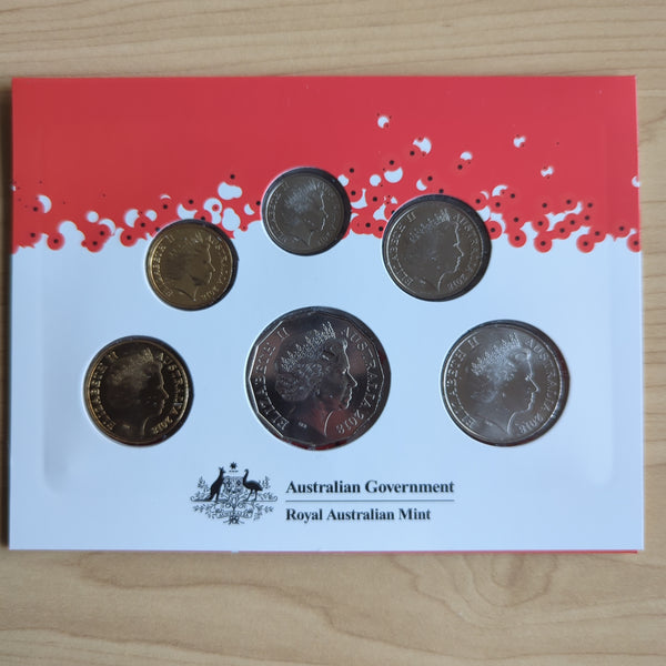 2018 Royal Australian Mint Armistice 100 Years On Uncirculated Year Coin Set