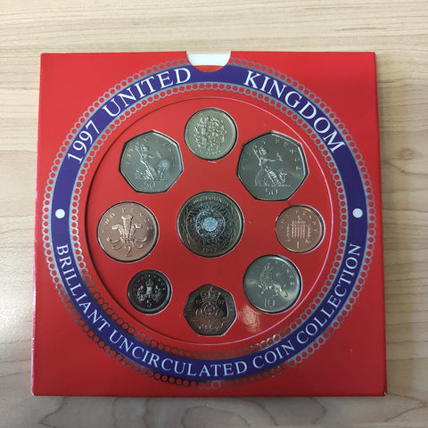 GB Great Britain United Kingdom 1997 Uncirculated Coin Set