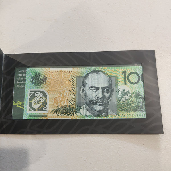 Reserve Bank of Australia Two Generations of $100 Uncirculated Banknote Folder