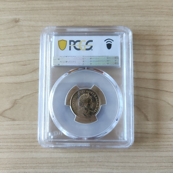 2022 $2 Honey Bee C Mintmark PCGS Graded MS68 Slabbed Coloured Coin