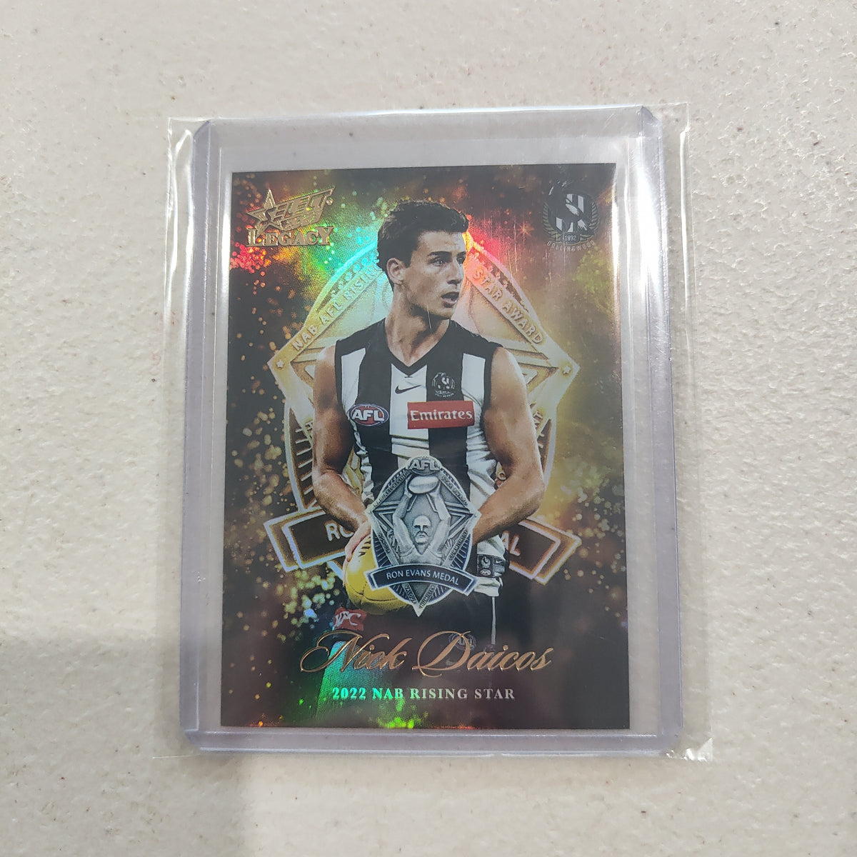 2023 AFL Select Legacy NAB Rising Star Nick Daicos Collingwood 33/50 2023 AFL Select Legacy NAB Rising Star Nick Daicos Collingwood 33/50