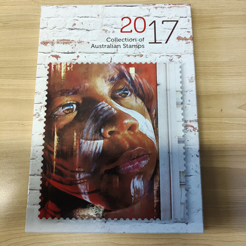 Australia Post 2017 Year Album. This book contains all the different simplified stamps issued in that year.