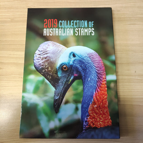 Australia Post 2019 Year Album. This book contains all the different simplified stamps issued in that year.