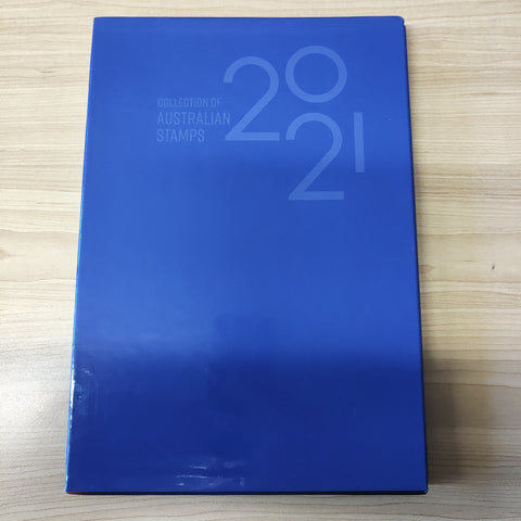Australia Post 2021 Year Album. This book contains all the different simplified stamps issued in that year.