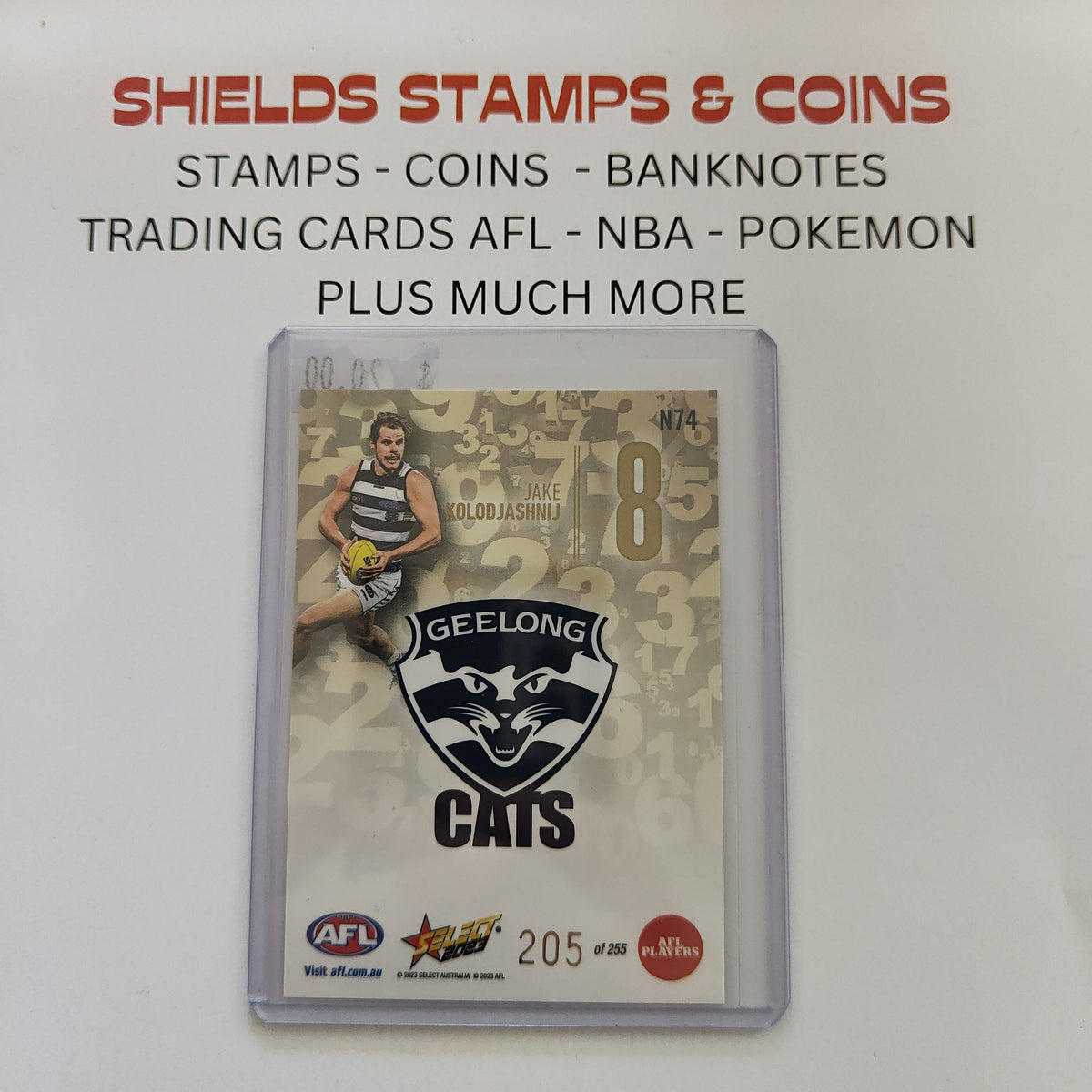 2023 Select Footy Stars Numbers Jake Kolodjashnij Geelong 205/255