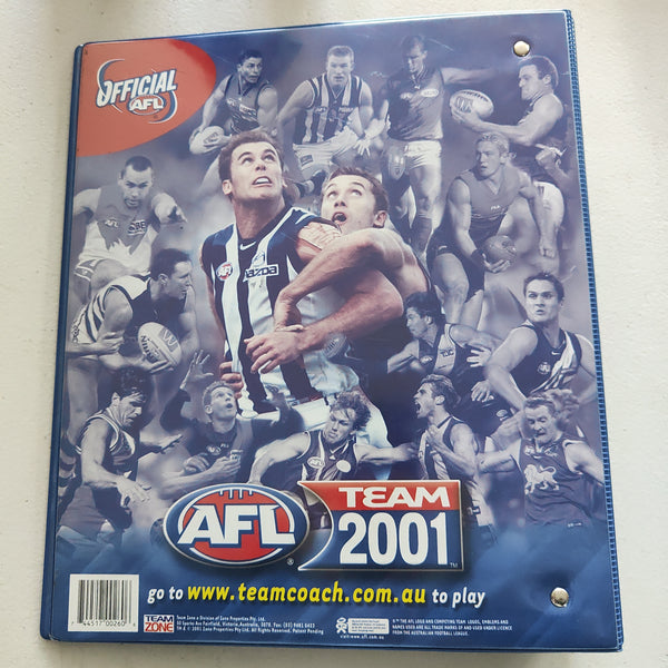 2001 Teamcoach Empty AFL Football Card Binder Good Condition