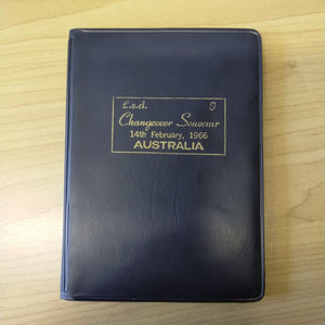 1966 Australia Changeover Souvenir Coin Set Pre-decimal and Decimal Sets in Rare Blue Wallet