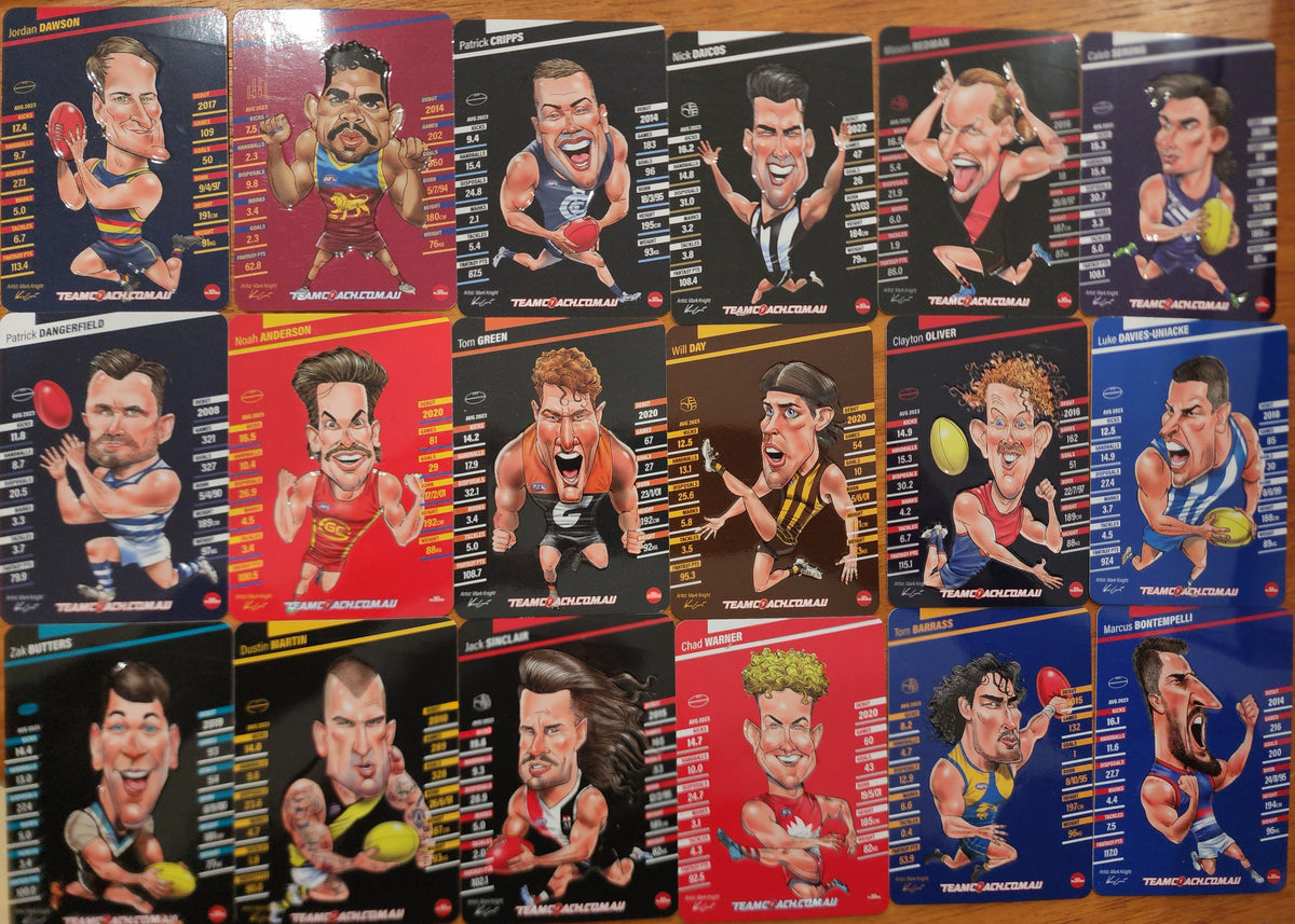 2024 AFL Teamcoach Complete set of 18 Star Wildcards – Shields Stamps &  Coins