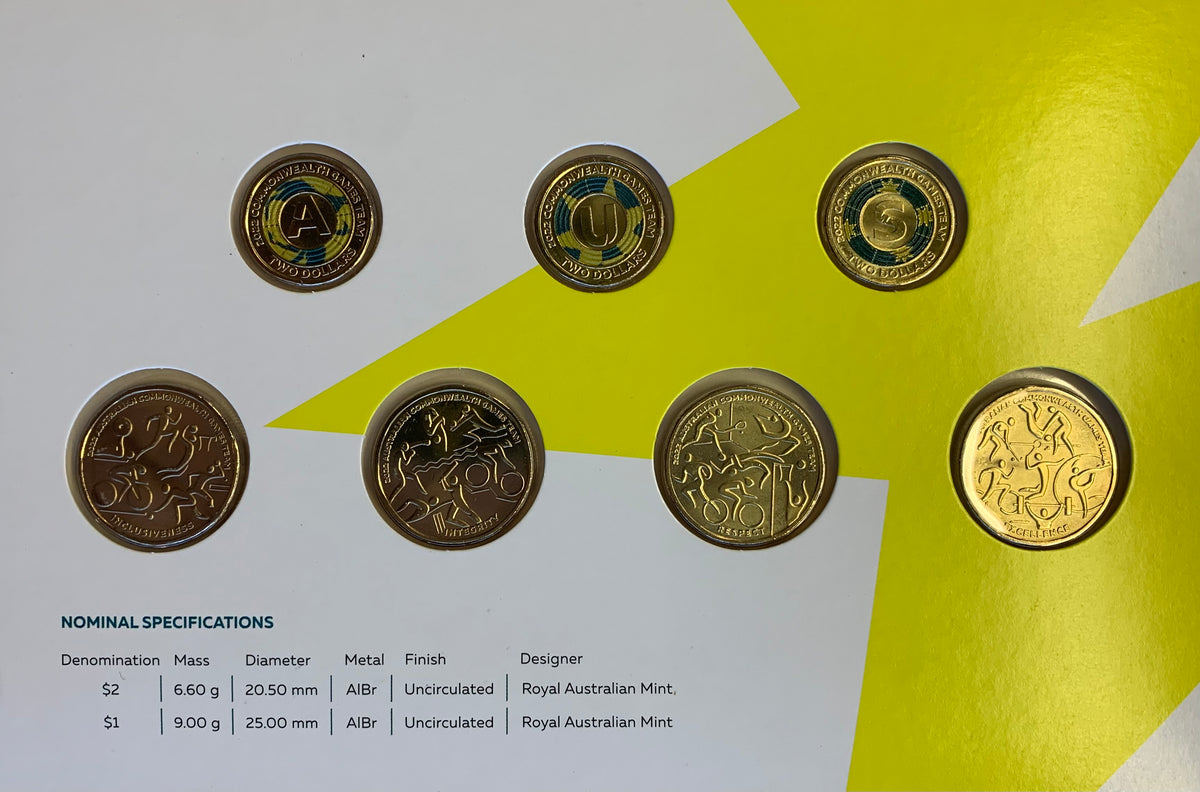 2022 Australia Birmingham Commonwealth Games Coin Collection Shields
