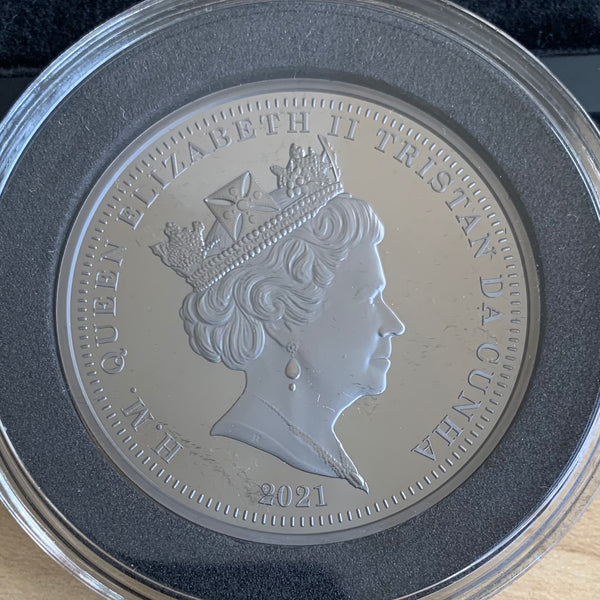 Tristan Da Cunha 2021 Queen Victoria Silver Double Crown