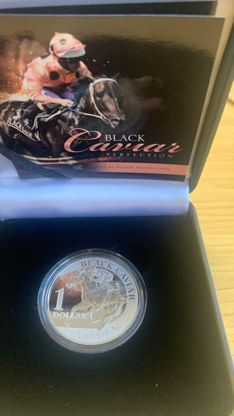 Australia 2013 Royal Australian Mint $1 Black Caviar Coloured Silver Proof Coin