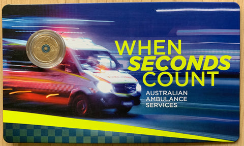 Australia 2021 Royal Australian Mint $2 Ambulance Service Coloured Coin C Mintmark