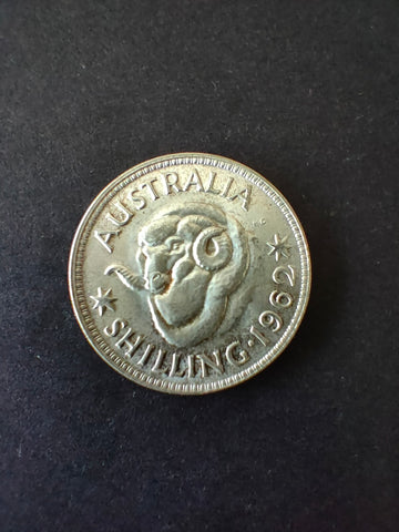 Australia 1962 1/- One Shilling Silver Coin Very Fine Condition