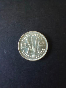 Australia 1964 3d Threepence Silver Coin Extremely Fine Condition