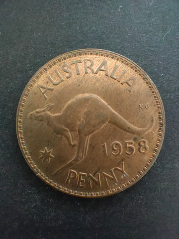 Australia 1958 1d One Penny Very Fine Condition