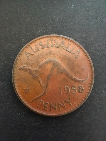 Australia 1958Y 1d One Penny Very Fine Condition. Perth Mint