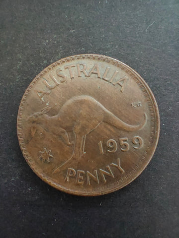 Australia 1959 1d One Penny Extremely Fine Condition. Melbourne Mint
