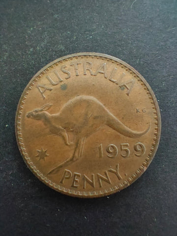Australia 1959Y 1d One Penny Fine Condition. Perth Mint