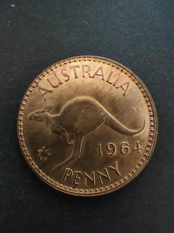 Australia 1964 1d One Penny Extremely Fine Condition. Melbourne Mint