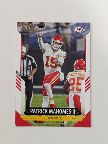 2021 NFL Score Base Card 1 Patrick Mahommes II Kansas City Chiefs