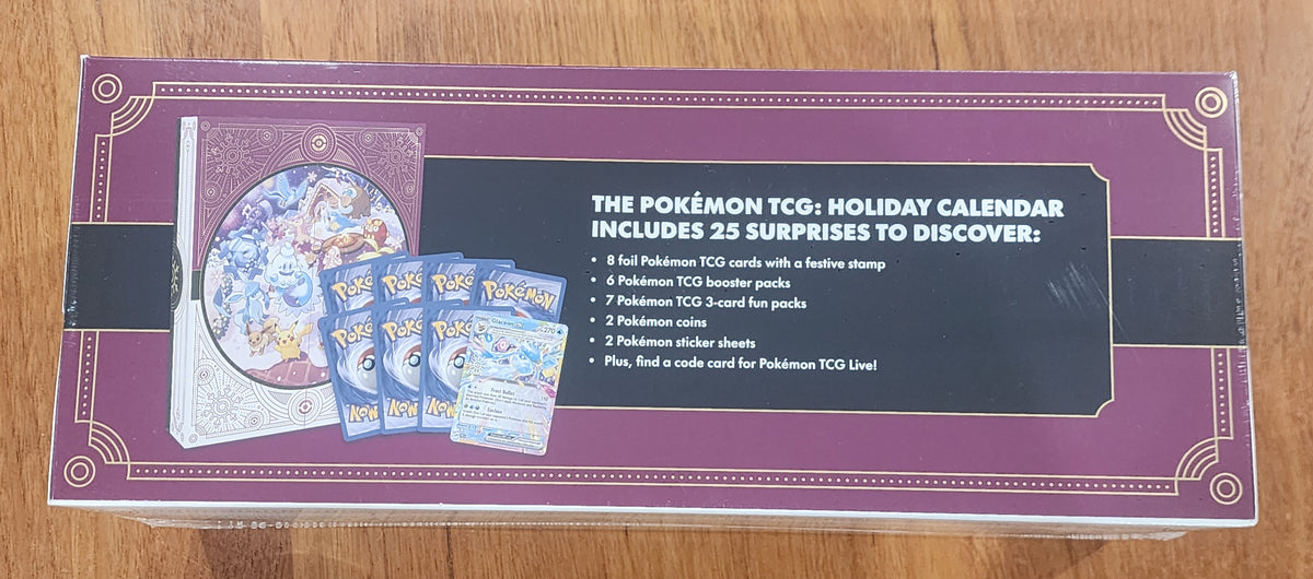 foil pokémon tcg cards with a festive stamp Pokemon TCG: 2025 Holiday Advent Calendar Holiday Calendar – Shields Stamps  & Coins