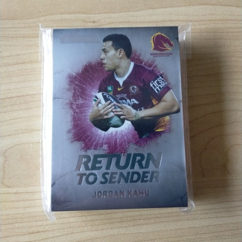 Rugby Australia 2014 NRL Trading Cards Return To Sender Set of 32 Cards