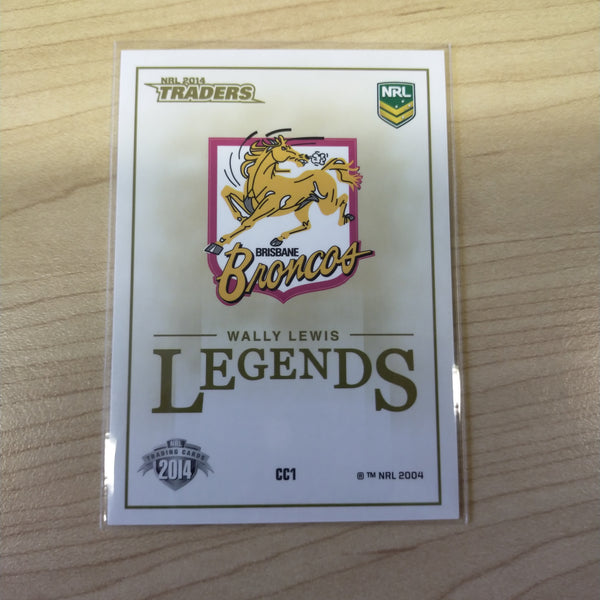 2014 NRL Trading Cards Legends Case Card Wally Lewis Brisbane Broncos CC1