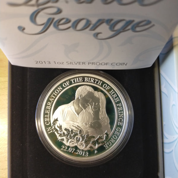 Australia 2013 Perth Mint $1 The Birth Of Prince George 1oz .999 Silver Proof Coin