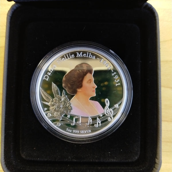 Australia 2011 Perth Mint $1 Dame Nellie Melba 1oz .999 Proof Silver Coin