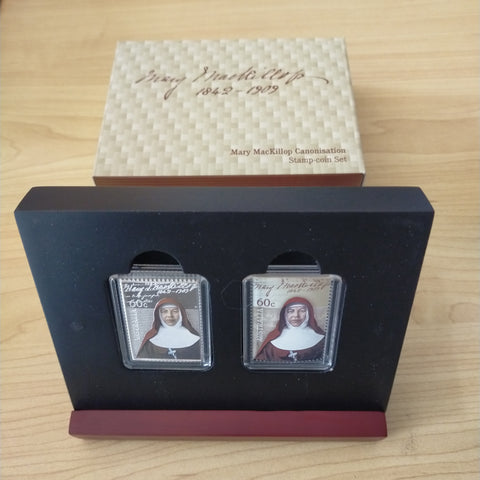 Australia 2010 Perth Mint Australia Post 60c Mary MacKillop Canonisation 1/2oz .999 Proof Silver Coin and Stamp Set