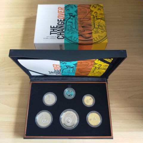 Australia 2016 Royal Australian Mint Proof Year Coin Set The Change Over 50 Years of Decimal Currency
