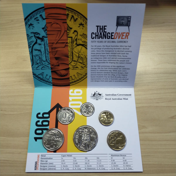 Australia 2016 Royal Australian Mint Uncirculated Year Coin Set World Money Fair Special Release Overprint