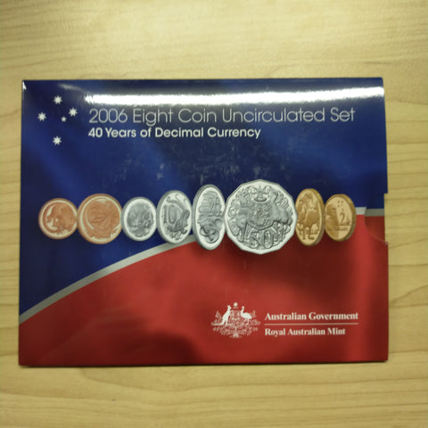 Australia 2006 Royal Australian Mint Uncirculated Year Coin Set 40 Years of Decimal Currency