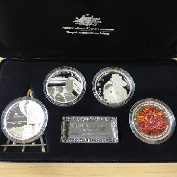 Australia 2007 Royal Australian Mint Masterpieces In Silver II Australian Art of the 20th Century 4 Coin Set