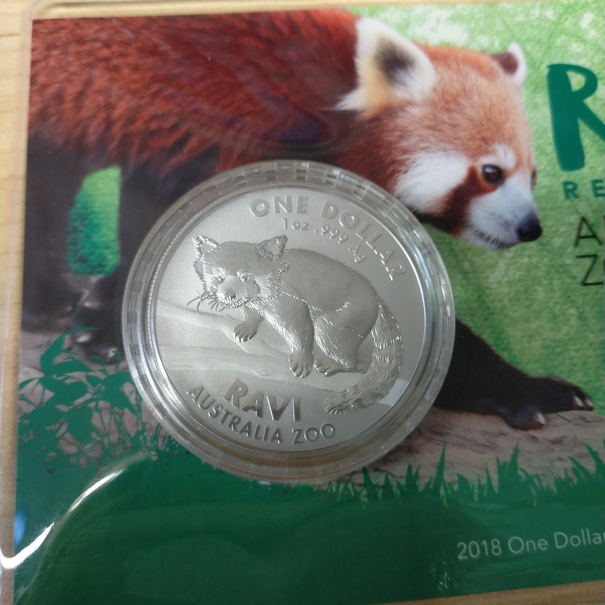 Australia 2018 Royal Australian Mint $1 Ravi Red Panda Australia Zoo S