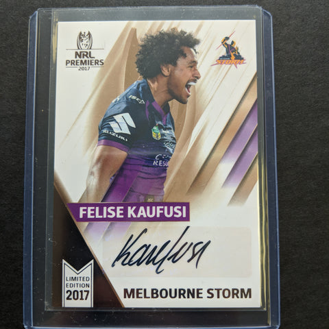 2017 NRL Premiers Felise Kaufusi signature