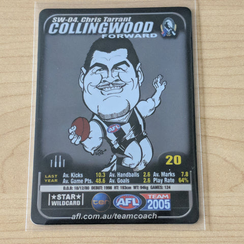 2005 AFL Teamcoach Star Wildcard Chris Tarrant Collingwood SW-04