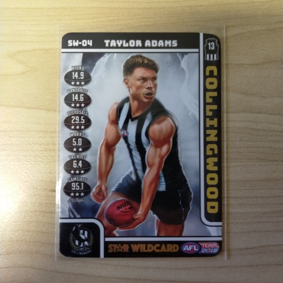 2018 Teamcoach Star Wildcard Taylor Adams Collingwood SW-04 – Shields  Stamps & Coins